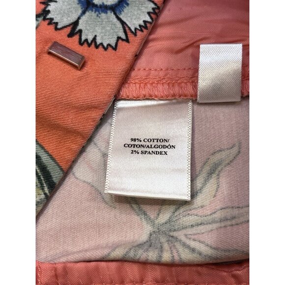 Ann Taylor Devin Fit Orange Floral Shorts Size 8 - Picture 5 of 6